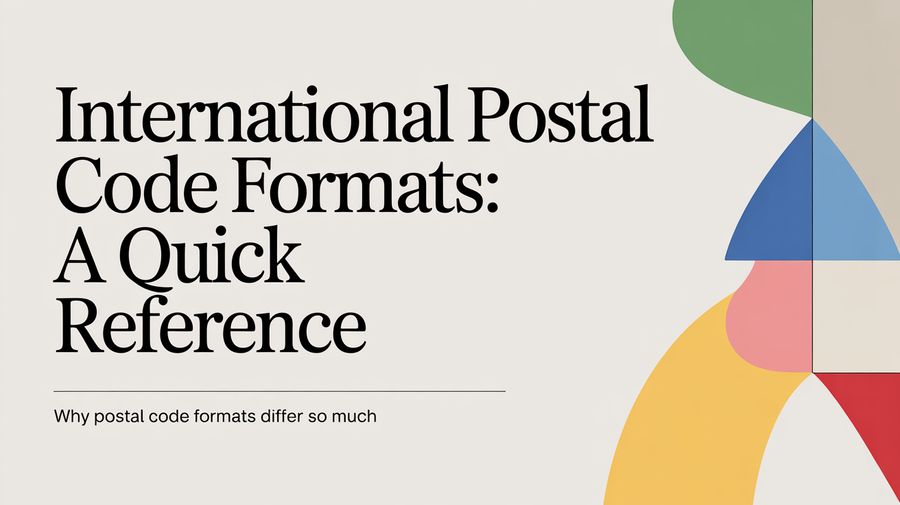 Why Postal Code Formats Differ So Much